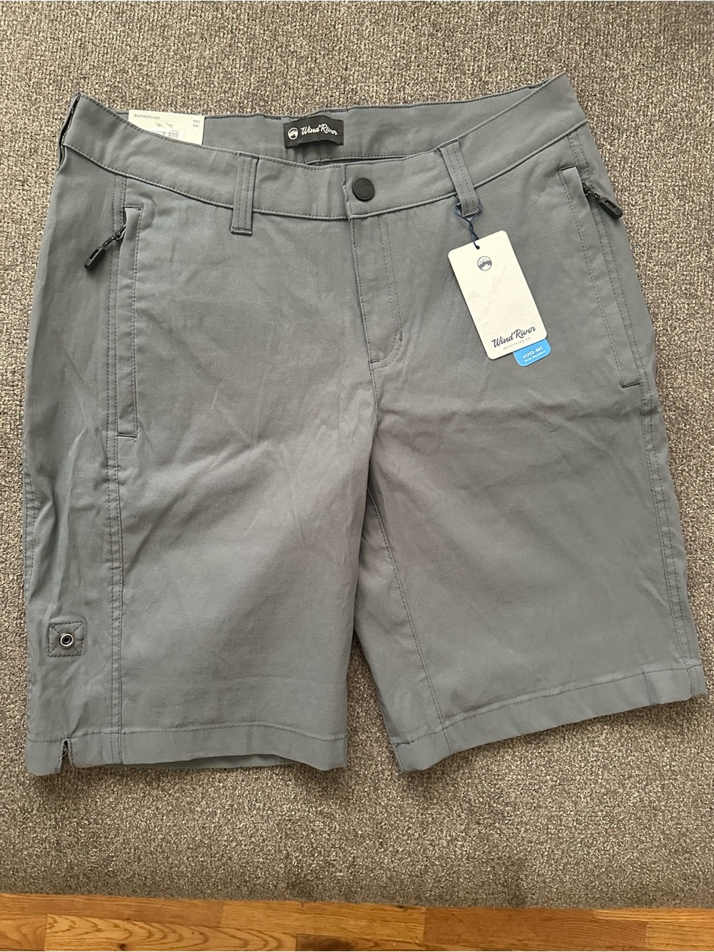 Wind River Women's Gray Utility long Bermuda Shorts